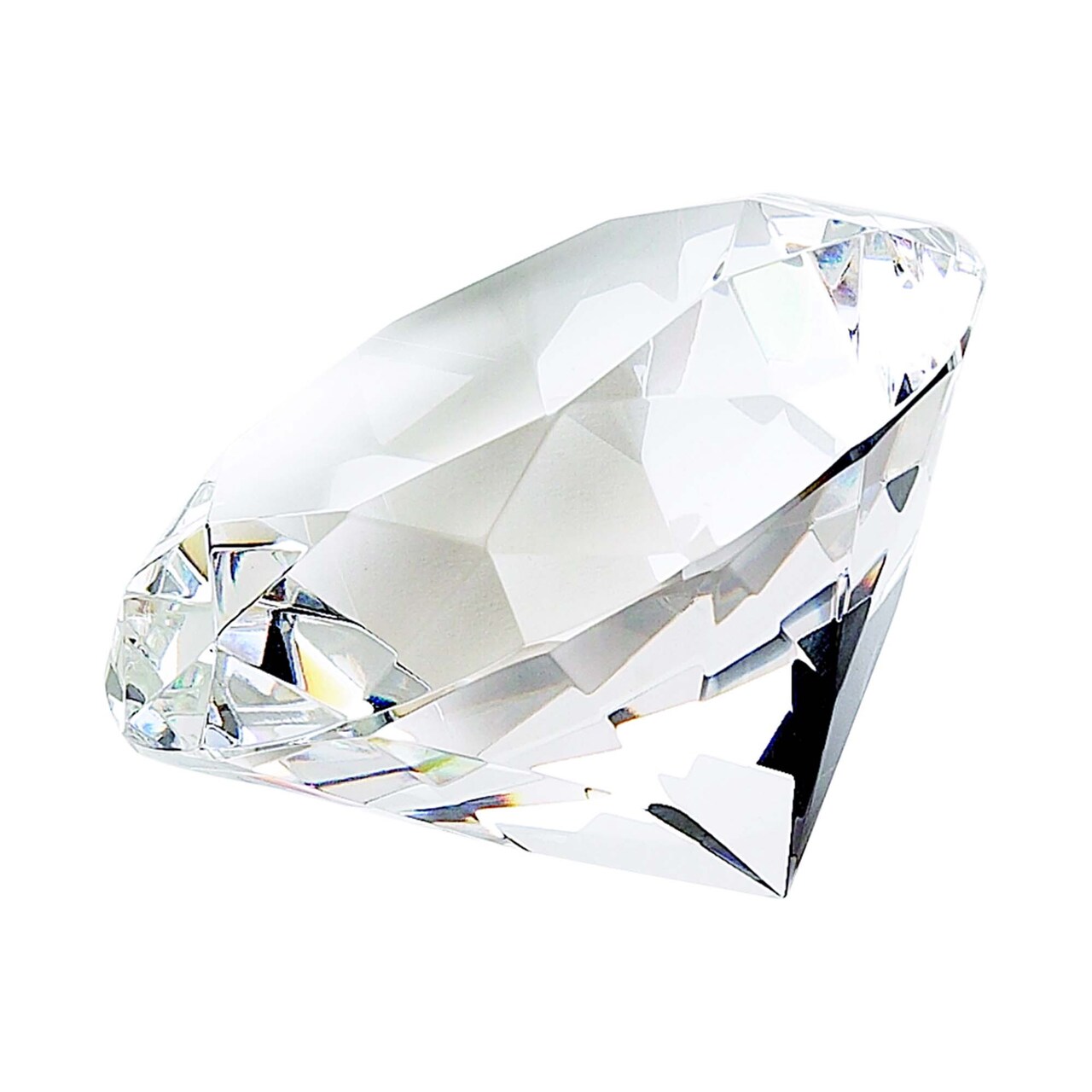 Contemporary Home Living 3.25" Clear Diamond Shaped Paperweight